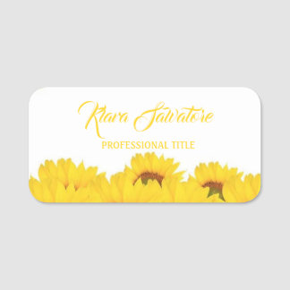 Prachtige Geweldige Elegant Sunflower Naamplaatje