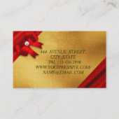 Prachtige, geweldige goudprijs met een rood gaas visitekaartje (Achterkant)