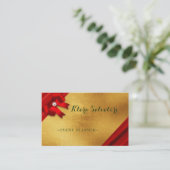 Prachtige, geweldige goudprijs met een rood gaas visitekaartje (Staand voorkant)