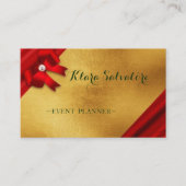 Prachtige, geweldige goudprijs met een rood gaas visitekaartje (Voorkant)