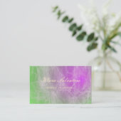 Prachtige, geweldige, groene en Paarse wonderen Visitekaartje (Staand voorkant)