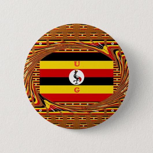 Prachtige geweldige Hakuna Matata Lovely Uganda Co Ronde Button 5,7 Cm (Voorkant)