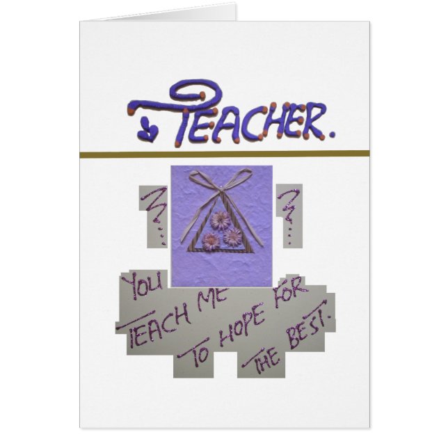 Prachtige geweldige leraar (Voorkant)