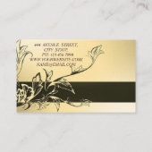 Prachtige Geweldige, moderne gouden zwarte ventila Visitekaartje (Achterkant)