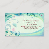 Prachtige, Geweldige, mooie groene bloemen Visitekaartje (Achterkant)