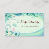 Prachtige, Geweldige, mooie groene bloemen Visitekaartje (Voorkant)