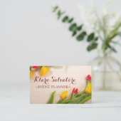 Prachtige Geweldige mooie rode en gele tulpen Visitekaartje (Staand voorkant)