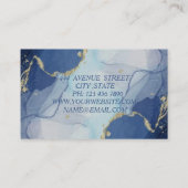 Prachtige Geweldige, prachtige blauwe marmer Visitekaartje (Achterkant)