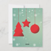 Prachtige, Geweldige, prachtige kerstzalen Feestdagenkaart (Achterkant)