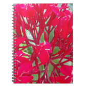 Prachtige Geweldige rode bloemen Notitieboek (Voorkant)