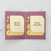 Prachtige geweldige vrouw paarse oranje verjaardag kaart (Binnen)