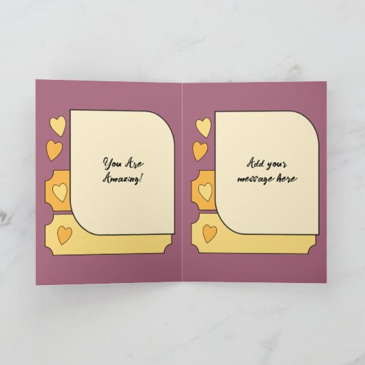 Prachtige geweldige vrouw paarse oranje verjaardag kaart (Binnen)