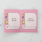 Prachtige geweldige vrouw roze goudverjaardag kaart (Binnen)