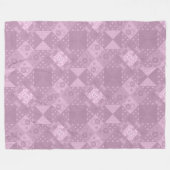 Prachtige gewone lila patchwork fleece deken (Voorkant (Horizontaal))