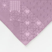 Prachtige gewone lila patchwork fleece deken (Hoek)