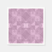 Prachtige gewone lila patchwork servet (Voorkant)