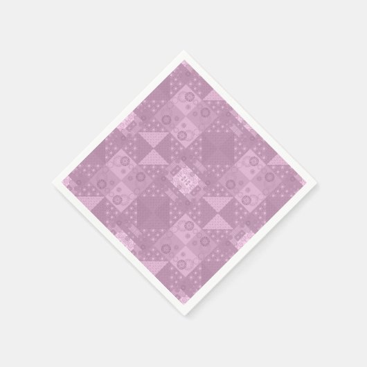 Prachtige gewone lila patchwork servet (Hoek)