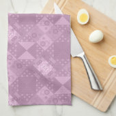 Prachtige gewone lila patchwork theedoek (Quarter Fold)