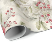 Prachtige gezellige kerst tartan bloemen cadeaupapier (Rol Hoek)