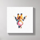 Prachtige giraffe blaasbubbelsteen canvas afdruk (Voorkant)