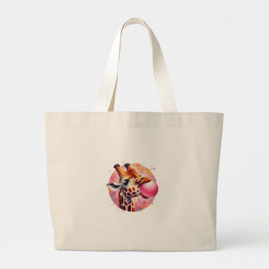 Prachtige giraffe blaasbubbelsteen grote tote bag (Achterkant)