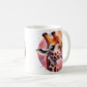 Prachtige giraffe blaasbubbelsteen koffiemok (Voorkant rechts)