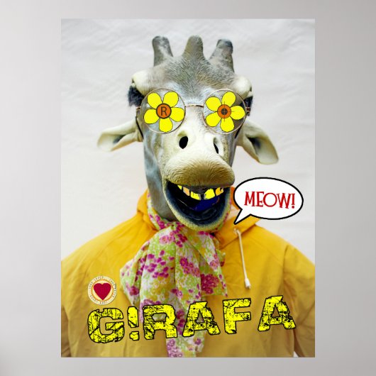 Prachtige Giraffe/Girafa Poster! Poster (Voorkant)