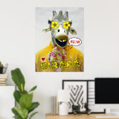 Prachtige Giraffe/Girafa Poster! Poster (Thuiskantoor)