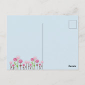 Prachtige giraffe met bloemkroon in tuin briefkaart (Achterkant)