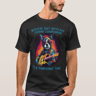 Prachtige Gitaar Hond voor Rock'n Roll Muziek en G T-shirt