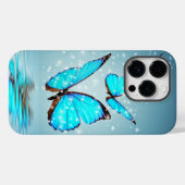 prachtige gladde blauwe vlinder Case-Mate iPhone case (Achterkant (horizontaal))