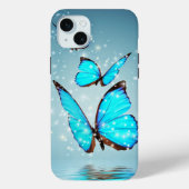 prachtige gladde blauwe vlinder Case-Mate iPhone case (Achterkant)