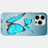 prachtige gladde blauwe vlinder Case-Mate iPhone case (Achterkant (horizontaal))