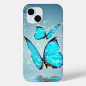 prachtige gladde blauwe vlinder Case-Mate iPhone case (Achterkant)
