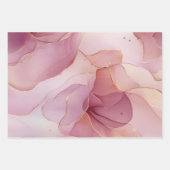 Prachtige Glam Gouden Blad Blush Roze Bruiloft Fee Inpakpapier Vel (Voorkant 3)