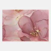 Prachtige Glam Gouden Blad Blush Roze Bruiloft Fee Inpakpapier Vel (Voorkant 2)