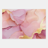 Prachtige Glam Gouden Blush Roze Bruidsfeest Inpakpapier Vel (Voorkant 3)