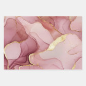 Prachtige Glam Gouden Blush Roze Bruidsfeest Inpakpapier Vel (Voorkant)