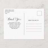 Prachtige Glam Party Cake dank u Briefkaart (Achterkant)