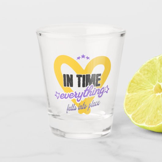 Prachtige glaskunst design met de inspirerende shot glas (Voorkant)