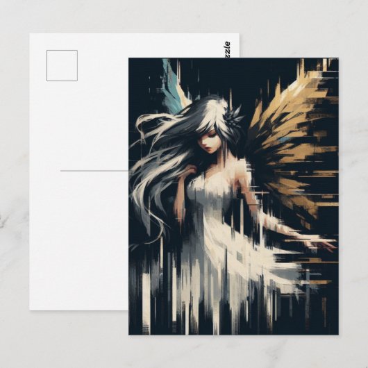 Prachtige Glitch Fairy Briefkaart (Voorkant / Achterkant)