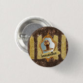 Prachtige Glitter Elegant Chic Glitter Ronde Button 3,2 Cm (Voorkant /achterkant)