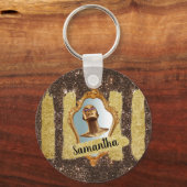 Prachtige Glitter Elegant Chic Glitter Sleutelhanger (Voorkant)