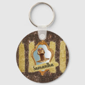 Prachtige Glitter Elegant Chic Glitter Sleutelhanger (Achterkant)