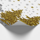 Prachtige glitter Nieuwjaar op wit Cadeaupapier (Hoek)