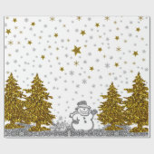 Prachtige glitter Nieuwjaar op wit Cadeaupapier (Vlak)