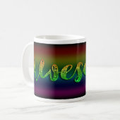 Prachtige Glitter Regenboog Statement Cute Fun Koffiemok (Voorkant links)