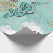 Prachtige Glitter Woestijn Lama Cadeaupapier (Hoek)