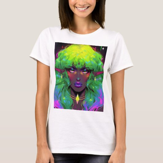 Prachtige glorieuze Elven Queen T-shirt (Voorkant)