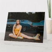 prachtige godin in het  wenskaart van de Mode Kaart (Voorkant)